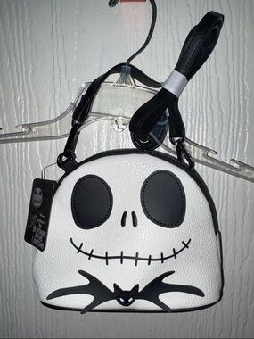 NWT NBC Jack Skellington Mini Crossbody - White & Black